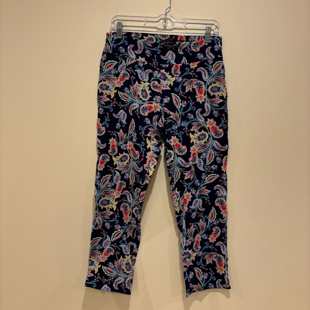 Zac & Rachel Petite 10P Paisley Print Cropped Pants